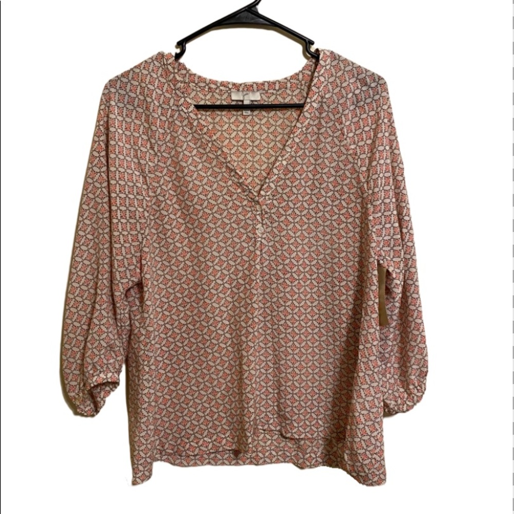 Joie 100% silk shirt v-neck double button size s